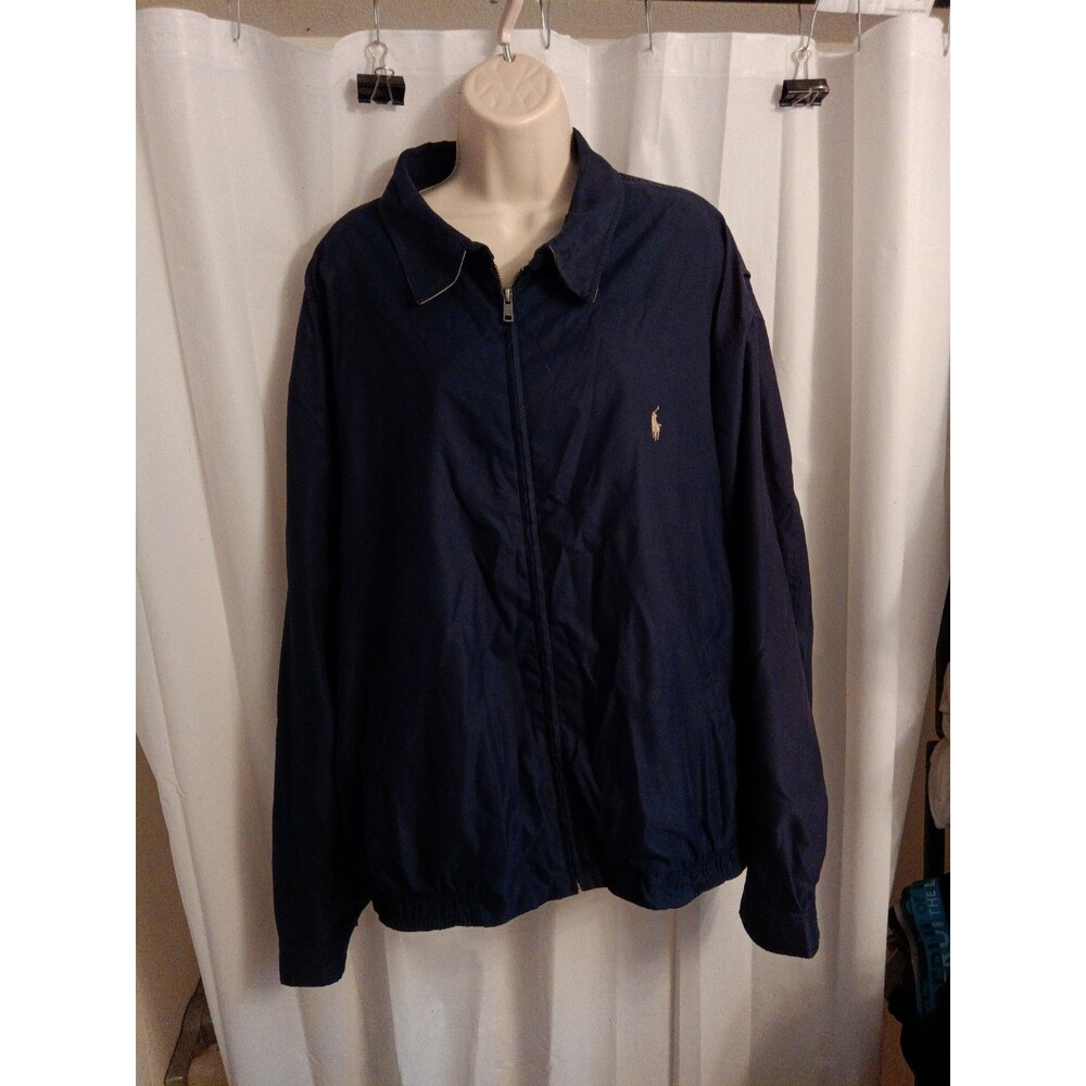 Vintage 90s Polo Ralph Lauren Harrington Bi-Swing Jacket Mens XXL Navy Blue